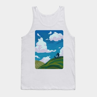 Comfy Hills A Person Travelling with A Dog Tank Top